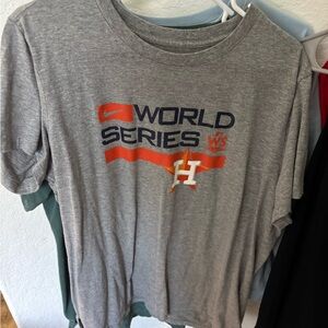 Nike Gray World Series Tee with Orange and White Accents